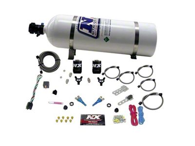 Nitrous Express Ford EFI Dual Nozzle Nitrous Kit 100-300HP w/15lb - 20115-15