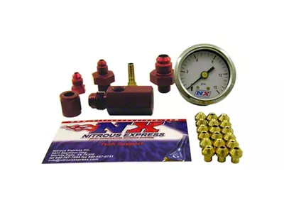 Nitrous Express Master Flo-Check Checks Flowing Fuel Pressures Gauge Incl - 15519