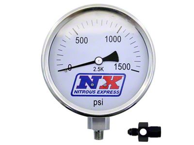 Nitrous Express Nitrous Pressure Gauge 4in-High Accuracy 8AN - 15543