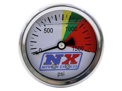 Nitrous Express Nitrous Pressure Gauge Only 0-1500 PSI - 15508