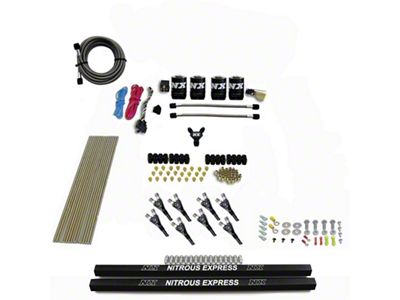 Nitrous Express Pro-Shk/Gas 4 Solenoids Nitrous Kit 250-650HP w/Rails w/o - 91006-00