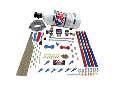 Nitrous Express Pro-Shk/Gas Nitrous Kit 200-600HP w/Rails and 10lb Bottle - 91206-10