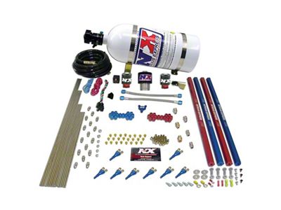 Nitrous Express Pro-Shk/Gas Nitrous Kit 200-600HP w/Rails and Composite Bottle - 91206-12