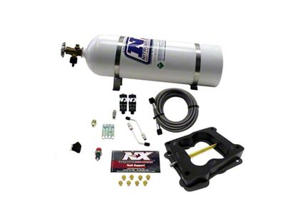 Nitrous Express Q-Jet/Holley Spread Bore Hitman Nitrous Kit 100-150-200HP w/15lb - 40080-15