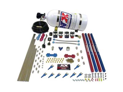 Nitrous Express Shark/Alc 250-650HP 2 Solenoid Nitrous Kit w/10lb Bottle - 90005-10