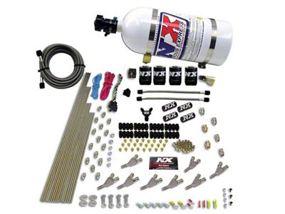 Nitrous Express STD Nozzle Nitrous Kit 200-500HP Gas w/Dist Block - 80018-10