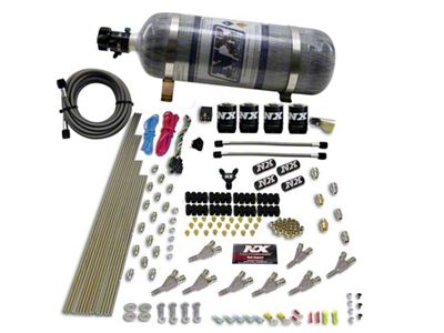 Nitrous Express STD Nozzle Nitrous Kit 200-500HP Gas w//Dist Block - 80018-12