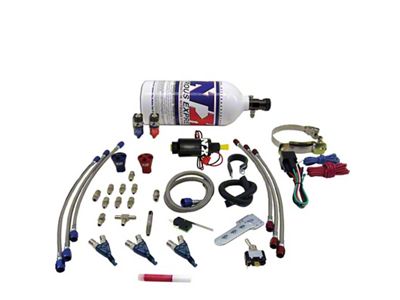 Nitrous Express Three Cyl Piranha Nitrous Kit w/2.5lb Bottle - 60033P