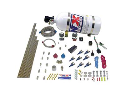 Nitrous Express V8AN Gasoline EFI Nitrous Kit 100-500HP w/Composite Bottle - 80000EFI-12