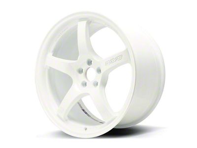 Gram Lights 57CR Ceramic White Pearl Wheel; 18x10.5; 22mm Offset; 5x114.3mm Bolt Pattern; 73.10mm Hub Bore