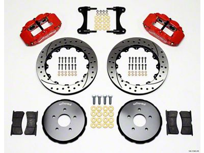 Wilwood Narrow Superlite 6R Front Hat Kit 13.06in Drill Red - 140-11583-DR