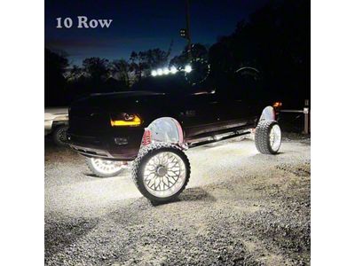 North Georgia Lighting Extreme High Intensity Pure White LED Wheel Lights; 10-Row (Universal; Some Adaptation May Be Required)
