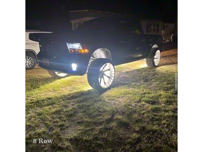 North Georgia Lighting High Intensity Pure White LED Wheel Lights; 8-Row (Universal; Some Adaptation May Be Required)
