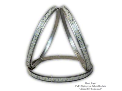 North Georgia Lighting Normal Pure White LED Wheel Lights; 2-Row (Universal; Some Adaptation May Be Required)
