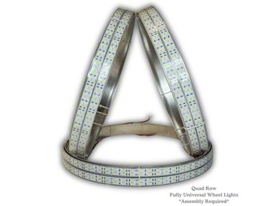 North Georgia Lighting Normal Pure White LED Wheel Lights; 4-Row (Universal; Some Adaptation May Be Required)