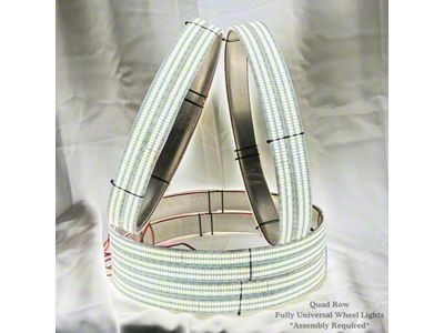 North Georgia Lighting Ultra High Intensity Pure White Wheel Lights; 4-Row (Universal; Some Adaptation May Be Required)