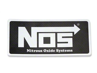 NOS Decal; Small Contingency; Carbon Fiber; 5 3/8 in. x 2 1/2 in. Rectangle; - 19213;