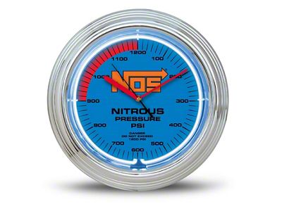 NOS Neon Wall Clock; Red
