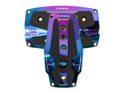 NRG Innovations Aluminum Sport Pedal A/T - Neochrome w/Black Rubber Inserts - PDL-250MC