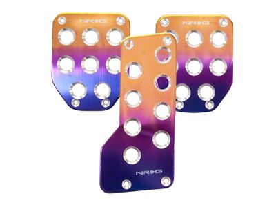 NRG Innovations Aluminum Sport Pedal M/T - Purple/Titanium Fade - PDL-500PT