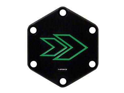 NRG Innovations Arrow Engraved Horn Delete Button- Green - STR-620GN