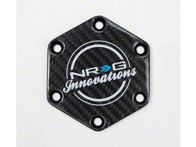NRG Innovations Carbon Fiber Horn Delete Button Circular Logo Front/ Back - STR-640CF