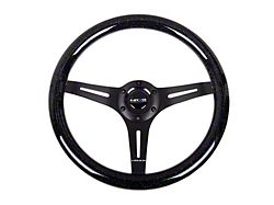 NRG Innovations Classic Wood Grain 350mm Steering Wheel; Black and Sparkle Black (Universal; Some Adaptation May Be Required)