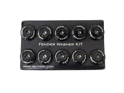 NRG Innovations Fender Washer Kit w/Color Matched M6 Bolt Rivets For - FW-150BK