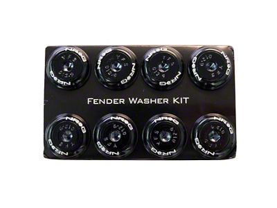 NRG Innovations Fender Washer Kit w/Color Matched M8 Bolt Rivets For - FW-800BK