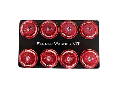 NRG Innovations Fender Washer Kit w/Color Matched M8 Bolt Rivets For - FW-800RD