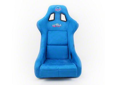 NRG Innovations FRP Bucket Seat ULTRA Edition - Large Blue Alcantara/Gold - FRP-302BL-ULTRA