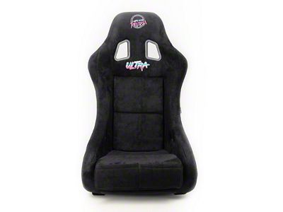 NRG Innovations FRP Bucket Seat ULTRA Edition - Medium Black Alcantara/Gold - FRP-303BK-ULTRA