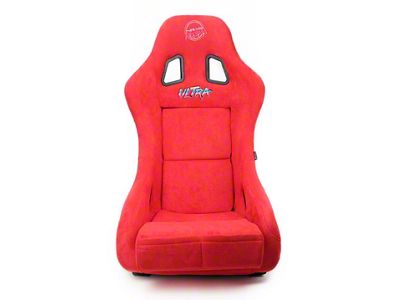NRG Innovations FRP Bucket Seat ULTRA Edition - Medium Red Alcantara/Pearlized - FRP-303RD-ULTRA