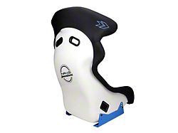 NRG Innovations FRP Bucket Seat - White Finish with Arrow Embroidery - FRP-600WT