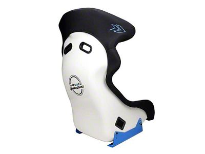 NRG Innovations FRP Bucket Seat - White Finish with Arrow Embroidery - FRP-600WT