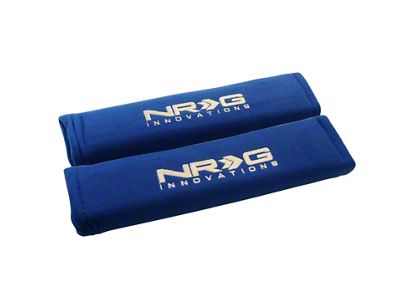 NRG Innovations Seat Belt Pads 2.7in. W x 11in. L Blue - SBP-27BL