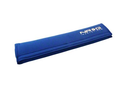 NRG Innovations Seat Belt Pads 3.5in. W x 17.3in. L Blue - SBP-35BL