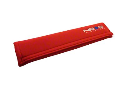 NRG Innovations Seat Belt Pads 3.5in. W x 17.3in. L Red - SBP-35RD