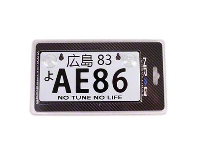 NRG Innovations Mini JDM Style Aluminum License Plate Suction-Cup Fit/Universal - MP-001-AE86
