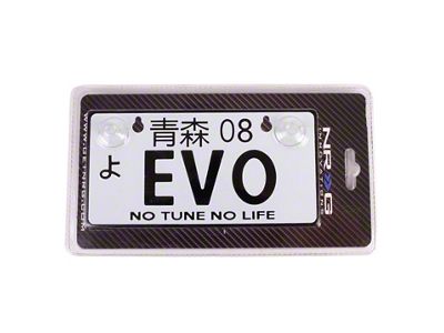 NRG Innovations Mini JDM Style Aluminum License Plate Suction-Cup Fit/Universal - MP-001-EVO