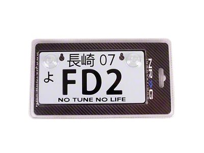 NRG Innovations Mini JDM Style Aluminum License Plate Suction-Cup Fit/Universal - MP-001-FD2