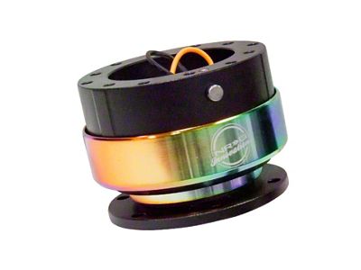 NRG Innovations 2.0 Steering Wheel Hub Quick Release; Black with Neo Chrome Ring (Universal; Some Adaptation May Be Required)