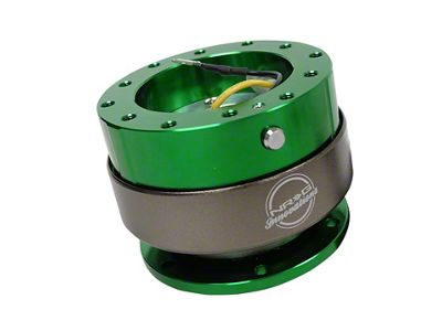 NRG Innovations 2.0 Steering Wheel Hub Quick Release; Green (Universal; Some Adaptation May Be Required)