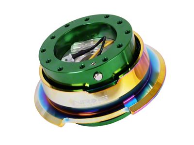 NRG Innovations Quick Release Gen 2.8 - Green Body / Neochrome - SRK-280GN-MC
