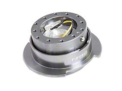 NRG Innovations 2.5 Steering Wheel Hub Quick Release; Black Body with Gunmetal Ring (Universal; Some Adaptation May Be Required)
