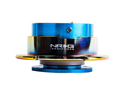 NRG Innovations 2.5 Steering Wheel Quick Release; New Blue Body with Neo Chrome Ring (Universal; Some Adaptation May Be Required)