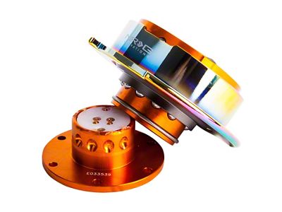 NRG Innovations 2.5 Steering Wheel Quick Release; Rose Gold Body with Neo Chrome Ring (Universal; Some Adaptation May Be Required)
