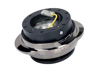 NRG Innovations Quick Release Kit - Black Body/ Black Chrome Oval - SRK-220BKC