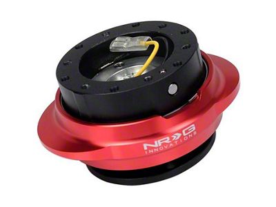 NRG Innovations Quick Release Kit - Black Body/ Red Oval Ring - SRK-220BK/RD