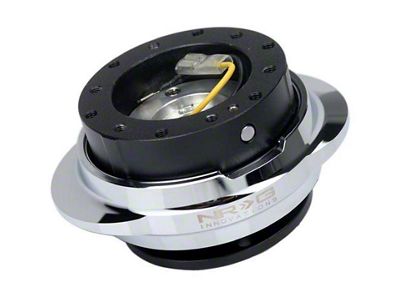 NRG Innovations Quick Release Kit - Black Body/ Silver Oval Ring - SRK-220BK/SL